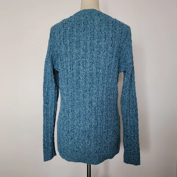 Croft & Barrow V-Neck Cable Knit Sweater - Picture 2 of 4